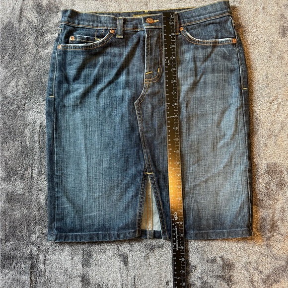 David Kahn Dark Blue Denim Skirt Size 28 - Picture 3 of 7